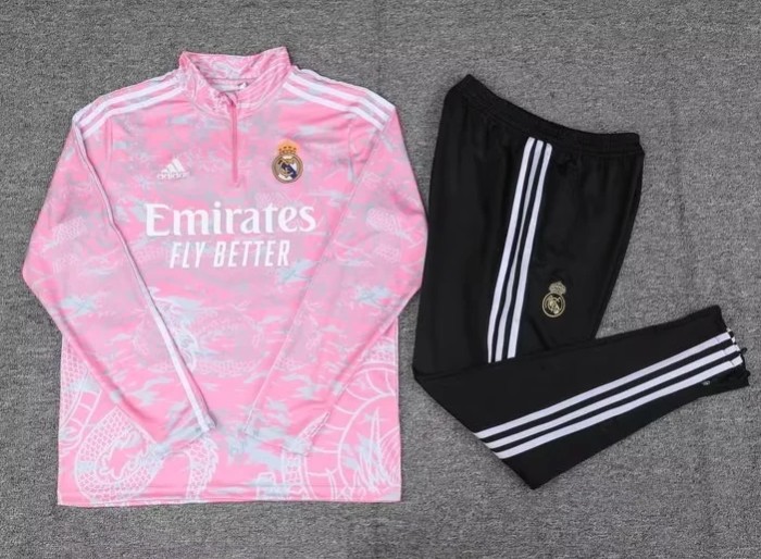 Real Madrid 2023/2024 1/4 zipper tracksuit Dragon pink