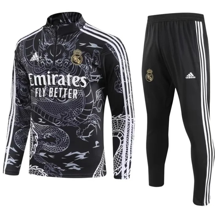 Real Madrid 2023/2024 1/4 zipper tracksuit Dragon black