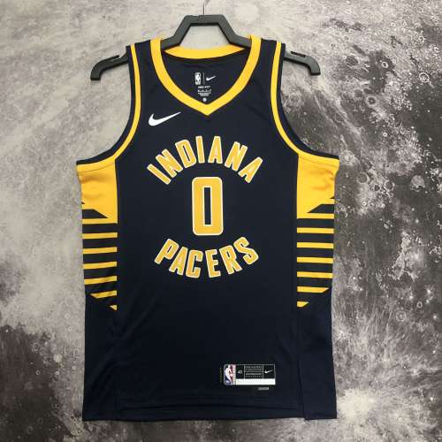 Indiana Pacers NBA AWAY Shirt 2023 Season HALIBURTON 0