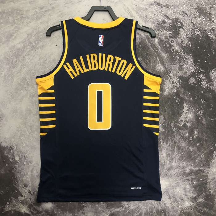 Indiana Pacers NBA AWAY Shirt 2023 Season HALIBURTON 0