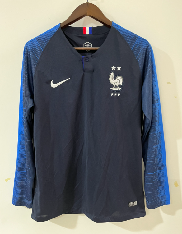 France 2018 home retro shirt long sleeve Mbappe