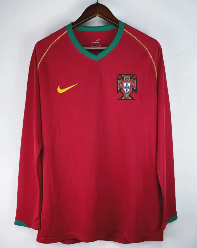 Portugal 2006 home retro shirt long sleeve Ronaldo