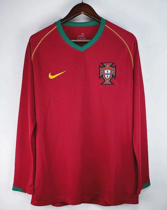 Portugal 2006 home retro shirt long sleeve Ronaldo