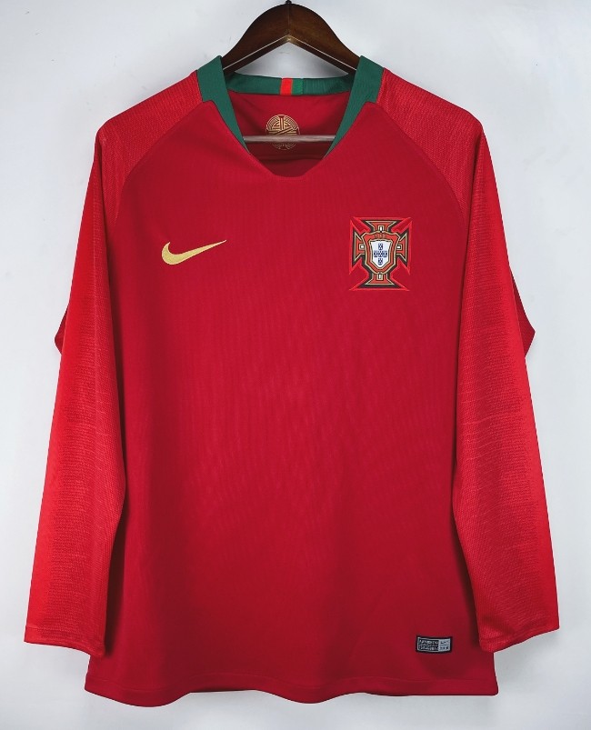 Portugal 2018 home retro shirt (long sleeve) Ronaldo