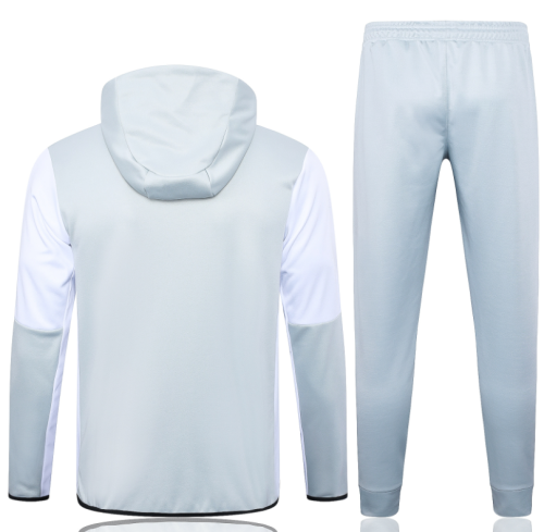 Al-Nassr FC 2023/2024 hooded tracksuit white and grey