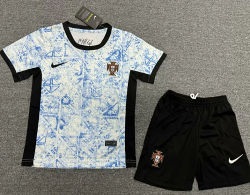Portugal Nation team 2024 away full set kit (Adult and Kids) Ronaldo