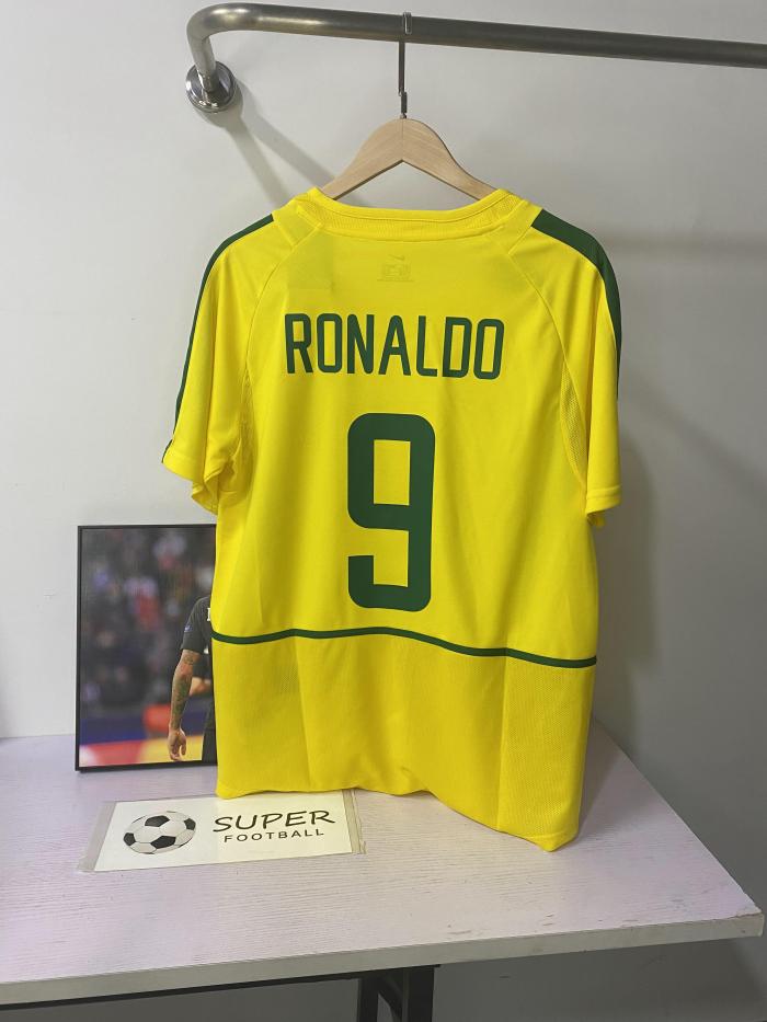 Brazil 2002 home shirt Ronaldo9 Ronaldinho