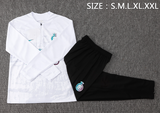 Al-Nassr FC 2023/2024 1/4 zipper tracksuit white