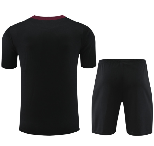 Paris Saint-Germain PSG 2024/2025 short sleeve and shorts tracksuit black NK