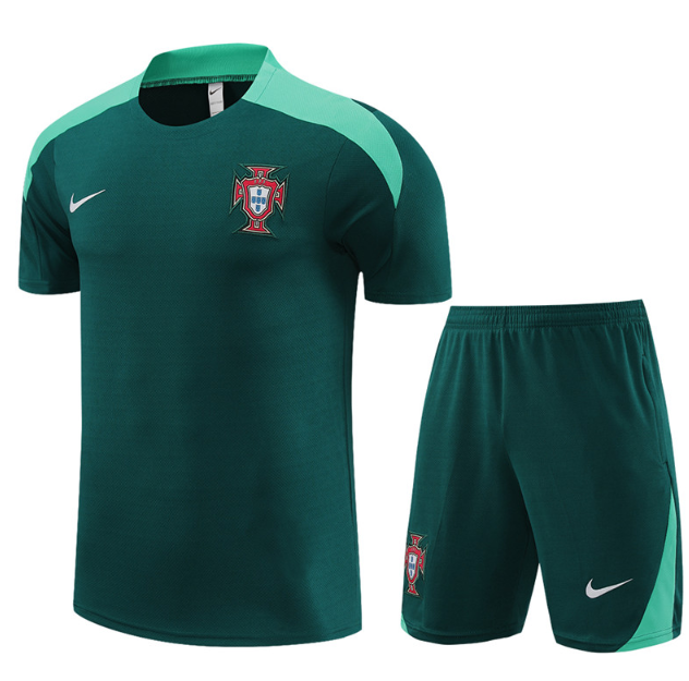 Portugal 2024 Short sleeve tracksuit dark green