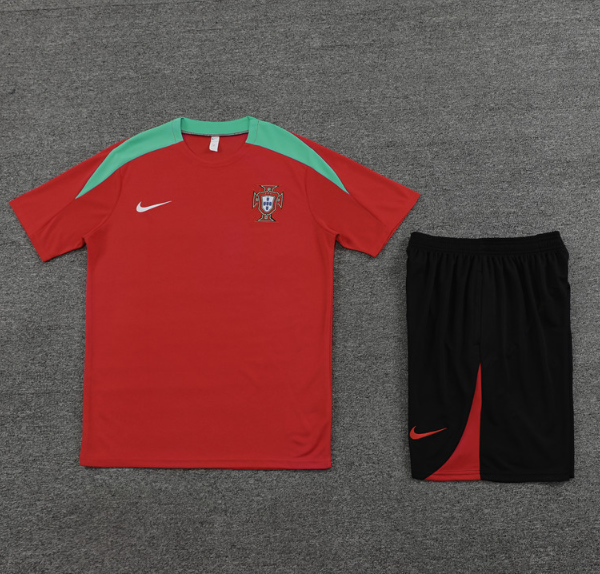 Portugal 2024 Short sleeve tracksuit red