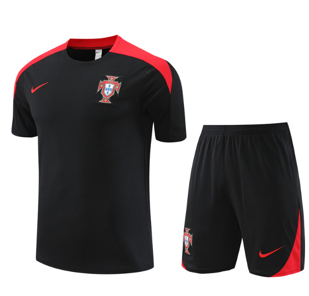 Portugal 2024 Short sleeve tracksuit black