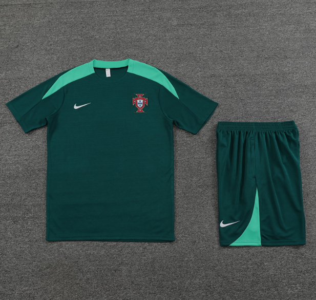 Portugal 2024 Short sleeve tracksuit dark green