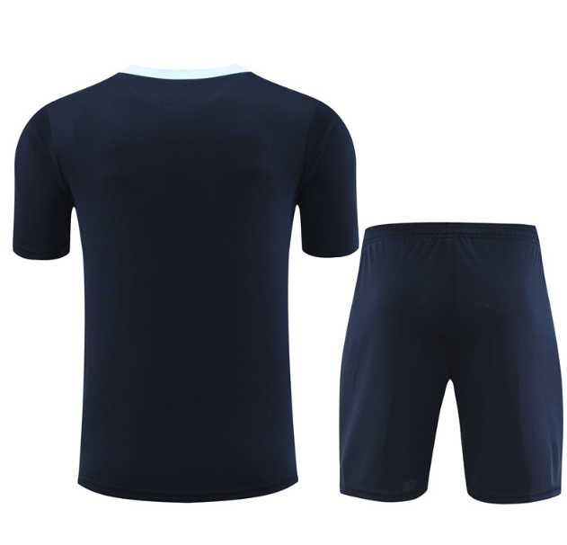 France 2024 short sleeve and shorts tracksuit royal blue