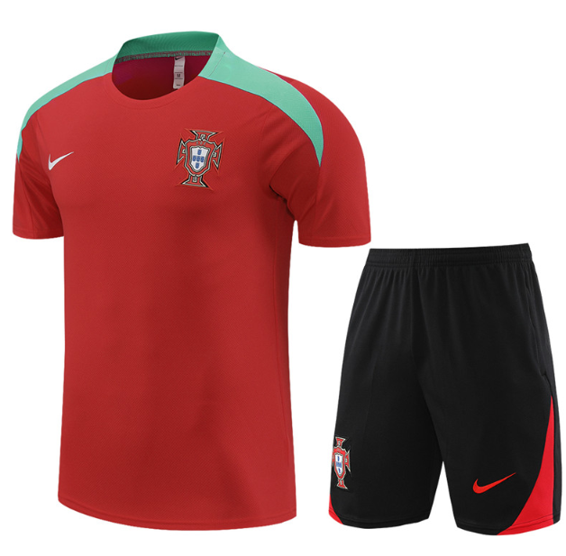 Portugal 2024 Short sleeve tracksuit red
