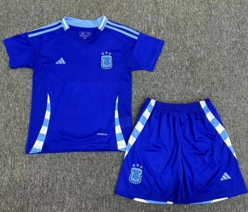 Argentina Nation team 2024 away full set kit (Adult and Kids)  Messi
