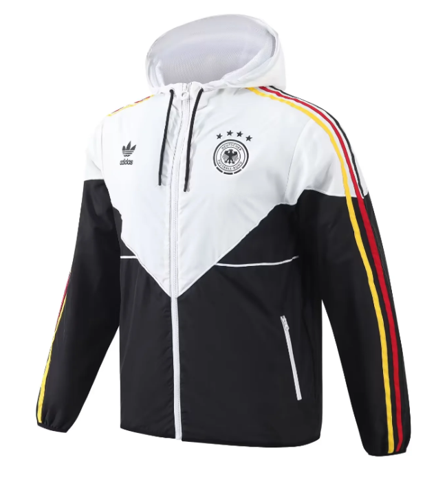 Germany 2024 windbreaker coat white and black