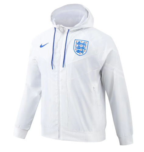 England 2024 windbreaker coat white