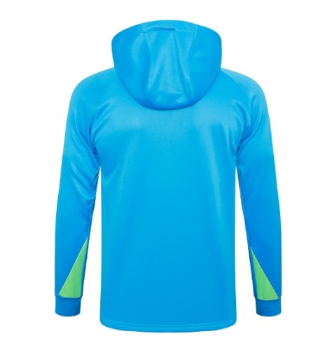 Brazil 2024 hooded tracksuit light blue