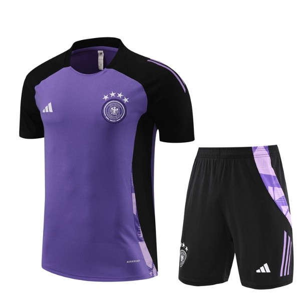 Germany 2024 short sleeve and shorts tracksuit purple