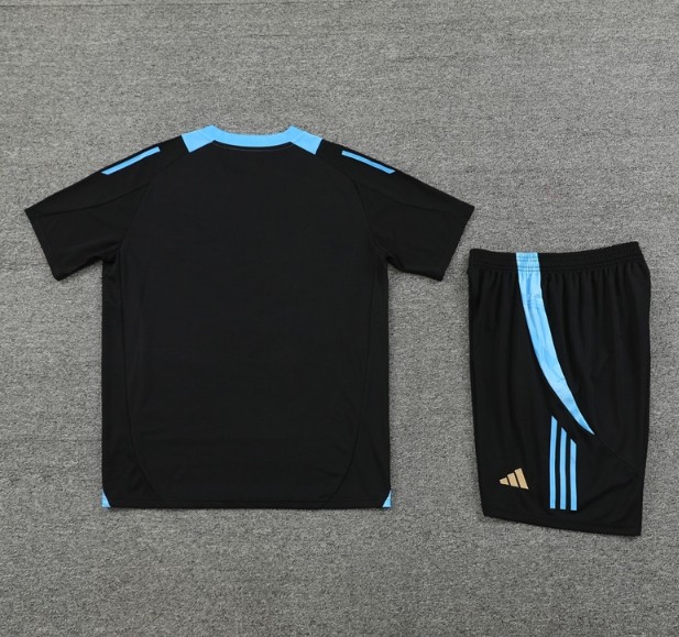 Argentina 2024 short sleeve and shorts tracksuit black