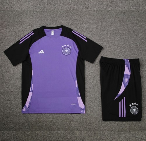 Germany 2024 short sleeve and shorts tracksuit purple