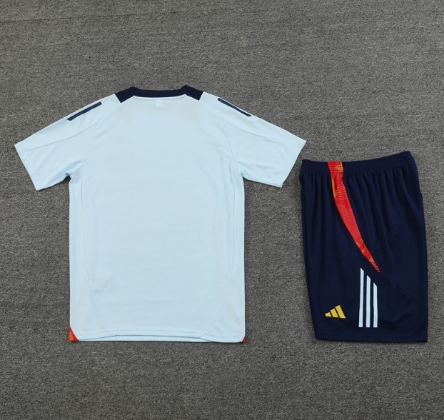 Spain 2024 Short sleeve tracksuit light blue
