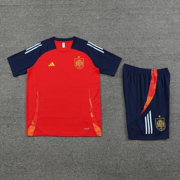 Spain 2024 Short sleeve tracksuit red