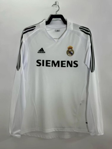 Real Madrid 2005/2006 home retro shirt long-sleeve