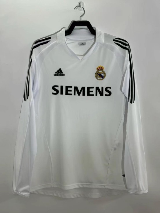 Real Madrid 2005/2006 home retro shirt long-sleeve