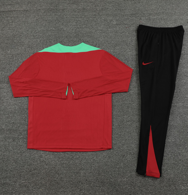 Portugal 2024/2025 1/4 zipper tracksuit red