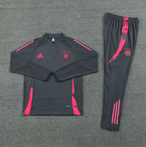 Germany 2024 1/4 zipper tracksuit tracksuit grey
