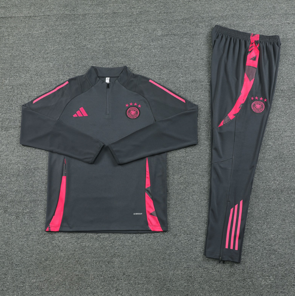 Germany 2024 1/4 zipper tracksuit tracksuit grey