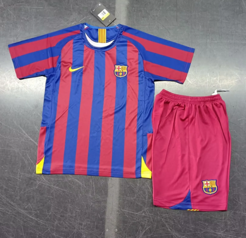 Barcelona 05/06 home retro kids kit (top+shorts)