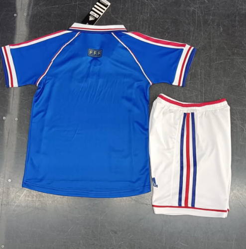 France 1998 home retro kids kit (top+shorts)
