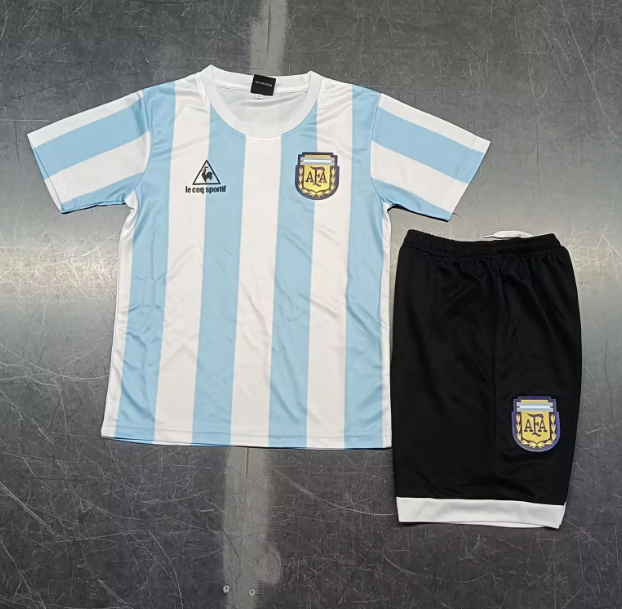 Argentina 1986  home retro kids kit (top+shorts)