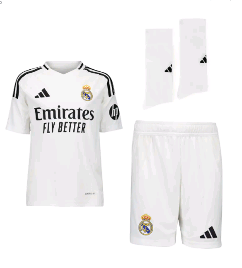 Real Madrid 2024/2025 home full set kit (Adult and Kids)
