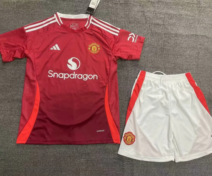 Manchester United 2024/2025 home full set kit (Adult and Kids)