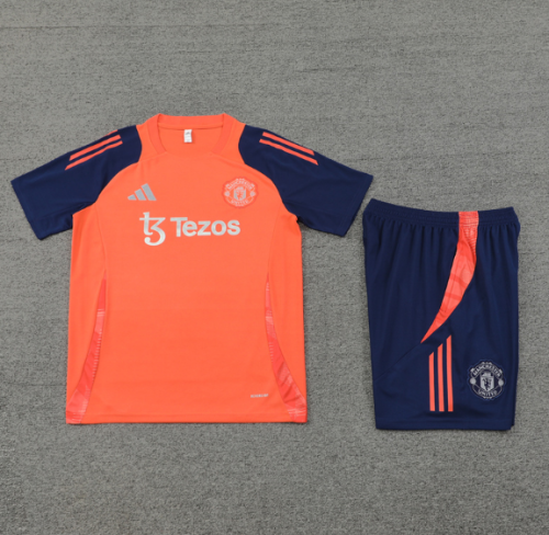 Manchester United 2024/2025 short sleeve and shorts tracksuit Orange