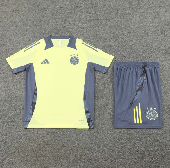 Ajax 2024/2025 short sleeve and shorts tracksuit yellow