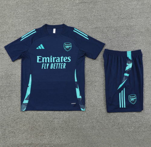 Arsenal 2024/2025 short sleeve and shorts tracksuit royal blue