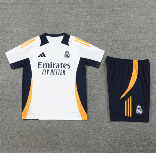 Real Madrid 2024/2025 short sleeve and shorts tracksuit white