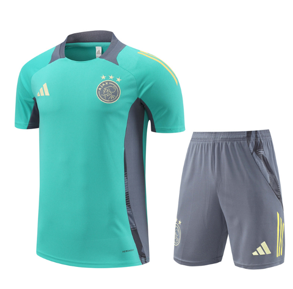 Ajax 2024/2025 short sleeve and shorts tracksuit light green
