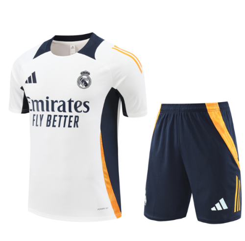 Real Madrid 2024/2025 short sleeve and shorts tracksuit white