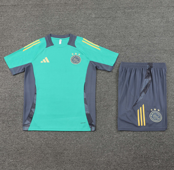 Ajax 2024/2025 short sleeve and shorts tracksuit light green
