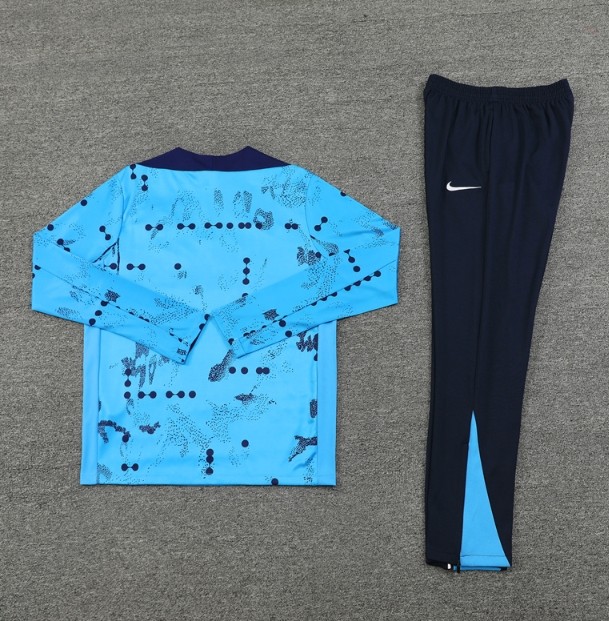 Chelsea 2024/2025 1/4 zipper tracksuit camouflage blue