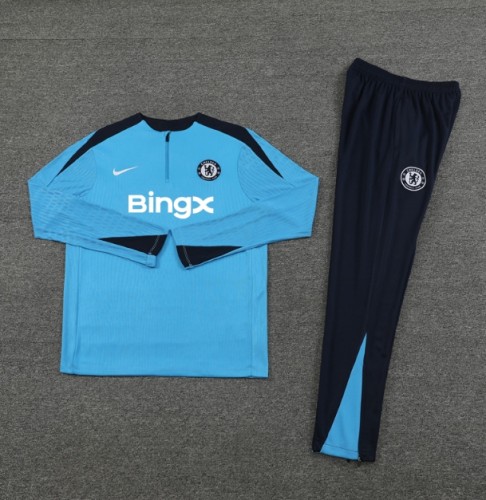 Chelsea  2024/2025 1/4 zipper tracksuit blue