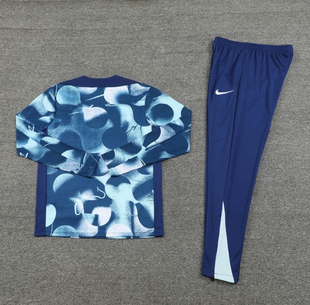 Tottenham Hotspur 2024/2025 1/4 zipper tracksuit camouflage blue