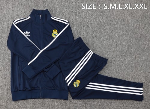 Real Madrid 2024/2025 jacket retro tracksuit royal blue