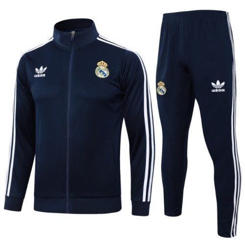 Real Madrid 2024/2025 jacket retro tracksuit royal blue